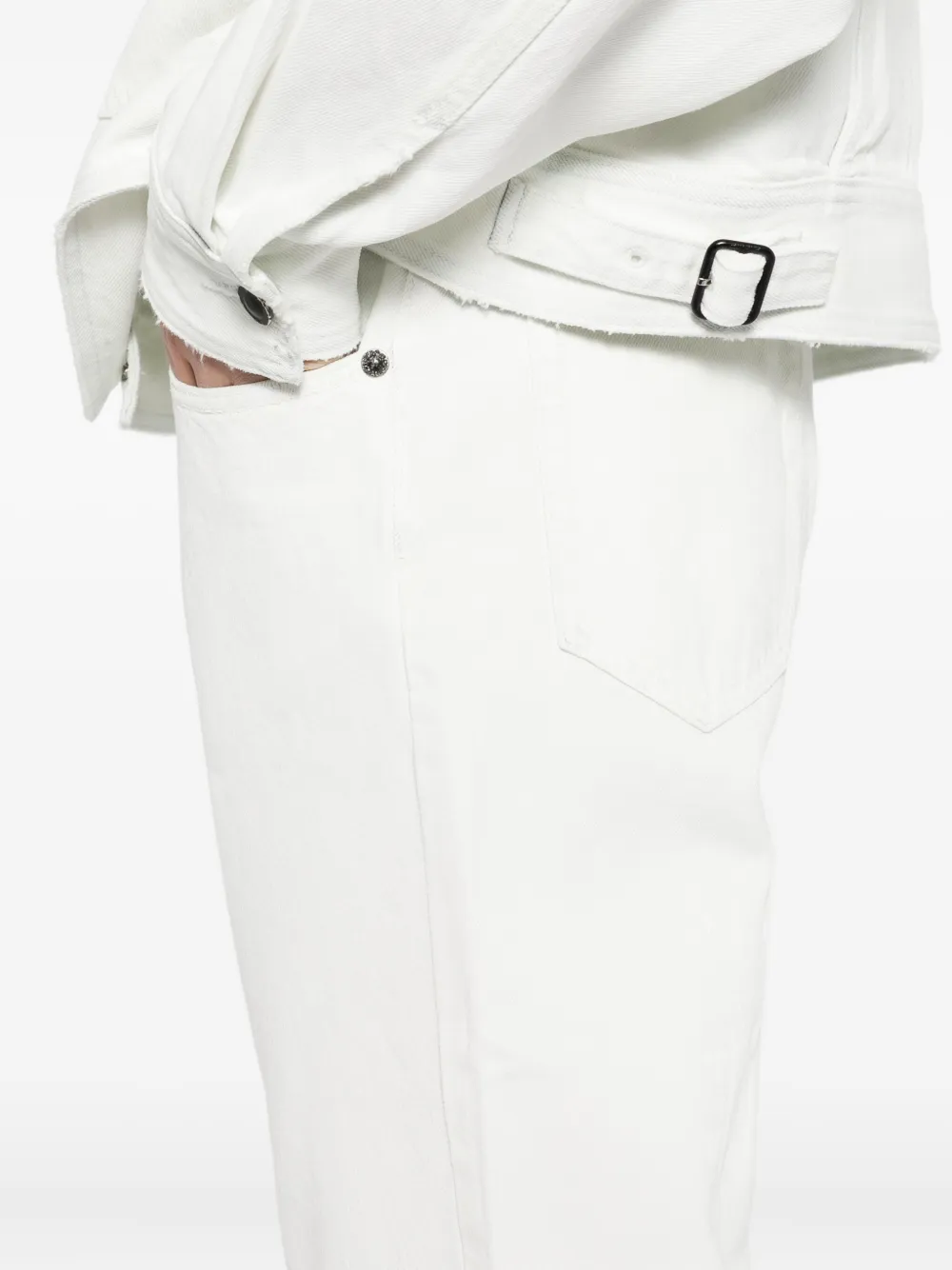 TEAM WANG design Straight jeans Wit