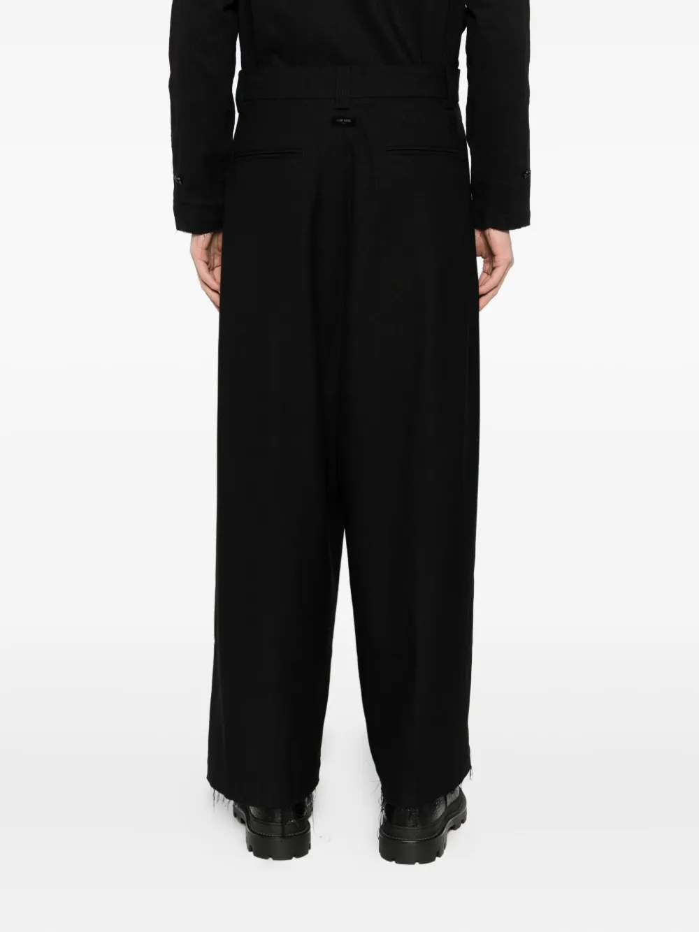 TEAM WANG design Acceptance broek met plooien Zwart