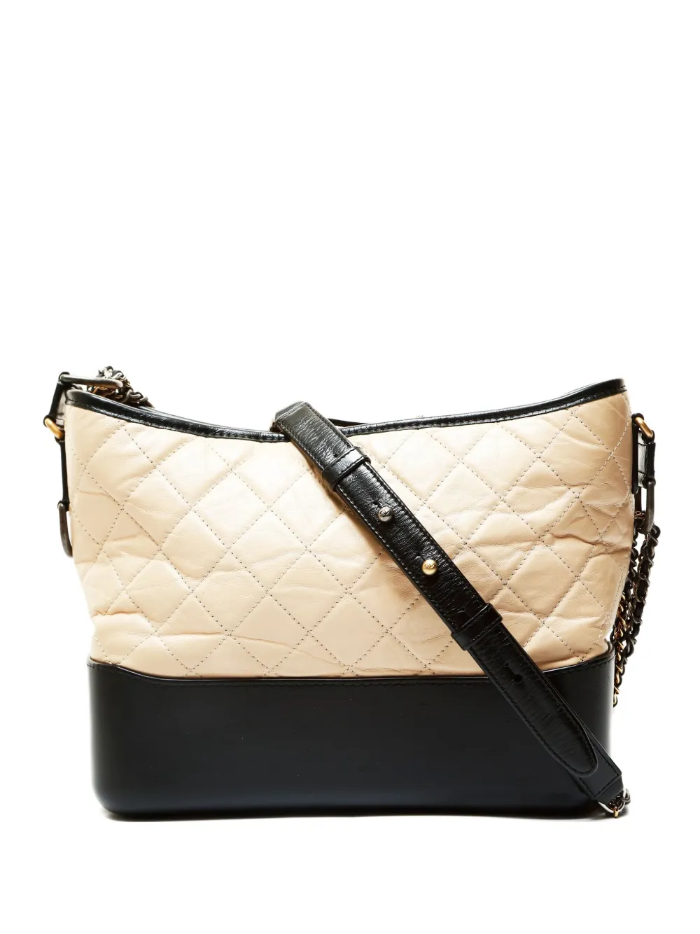 Pre-owned Chanel 2017-2018 Gabrielle Shoulder Bag In Neutral