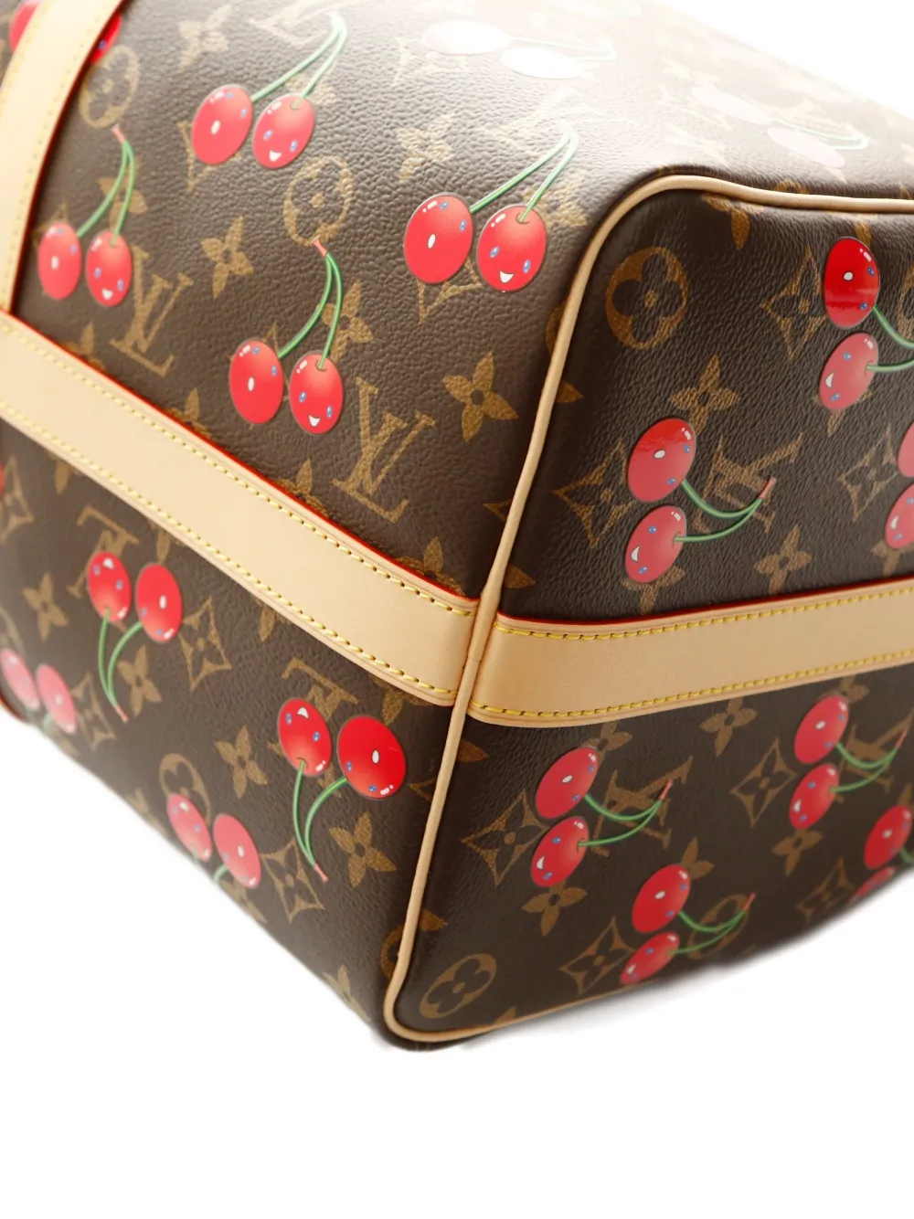 Pre-owned Louis Vuitton X Murakami 2021-2025 Keepol Bandoliere 45 Tote Bag In Brown