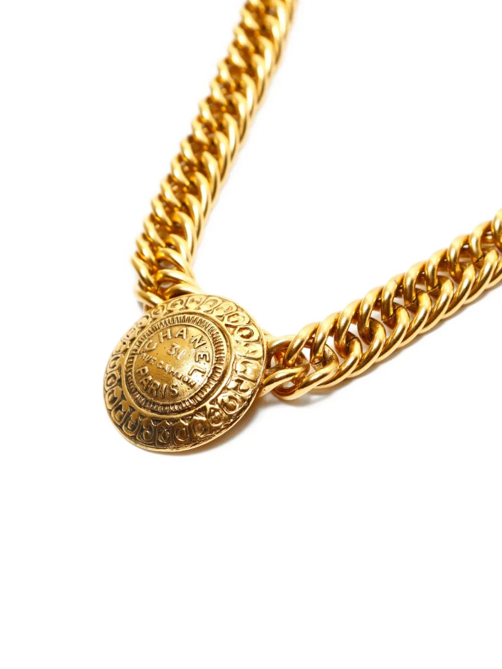 Pre-owned Chanel 1990s 31 Rue Cambon Necklace In Gold