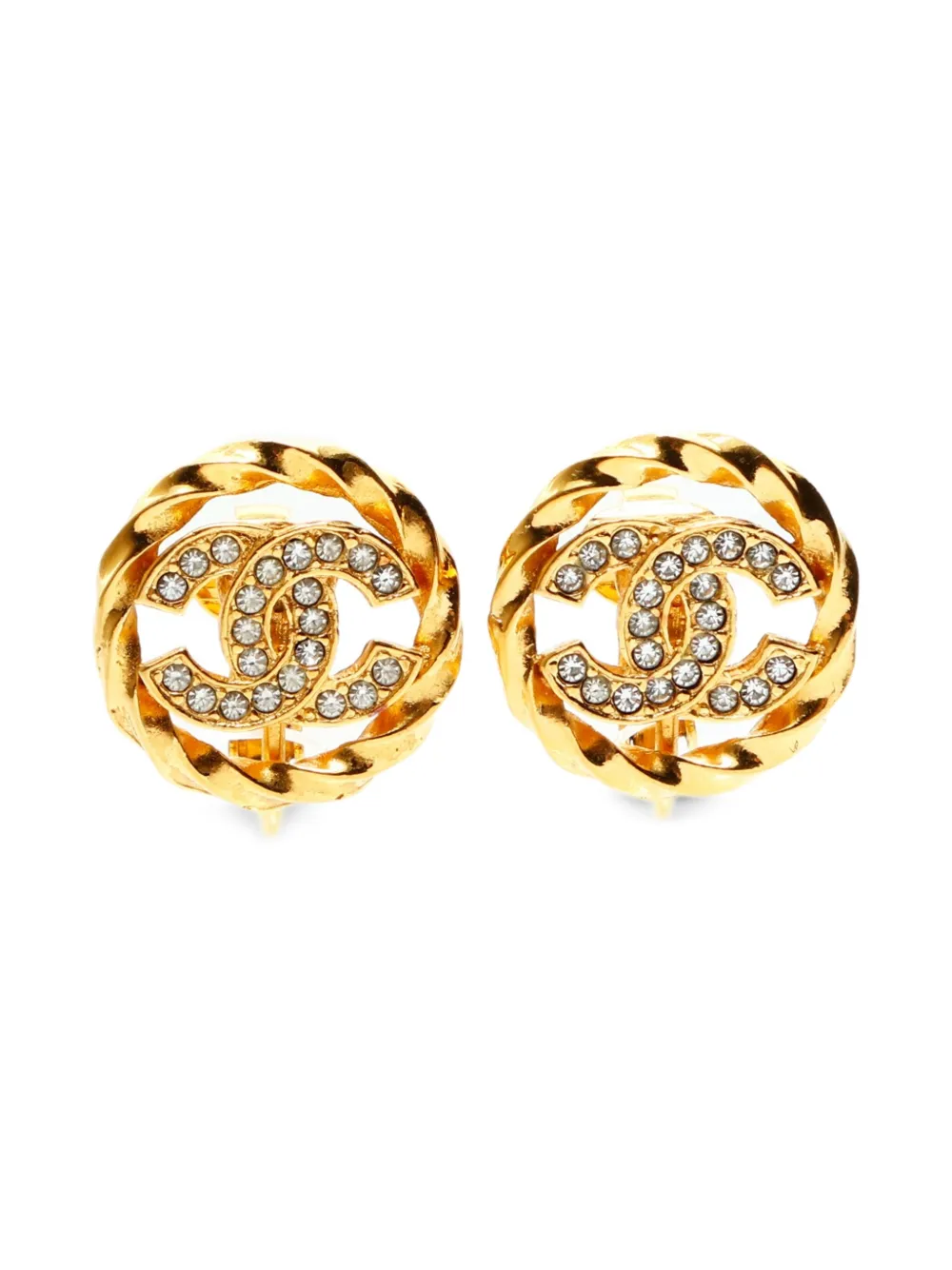 CHANEL Pre-Owned 1970-1990s ココマーク イヤリング - ゴールドトーン CHANEL Pre-Owned 1970-1990s ココマーク イヤリング - ゴールドトーン