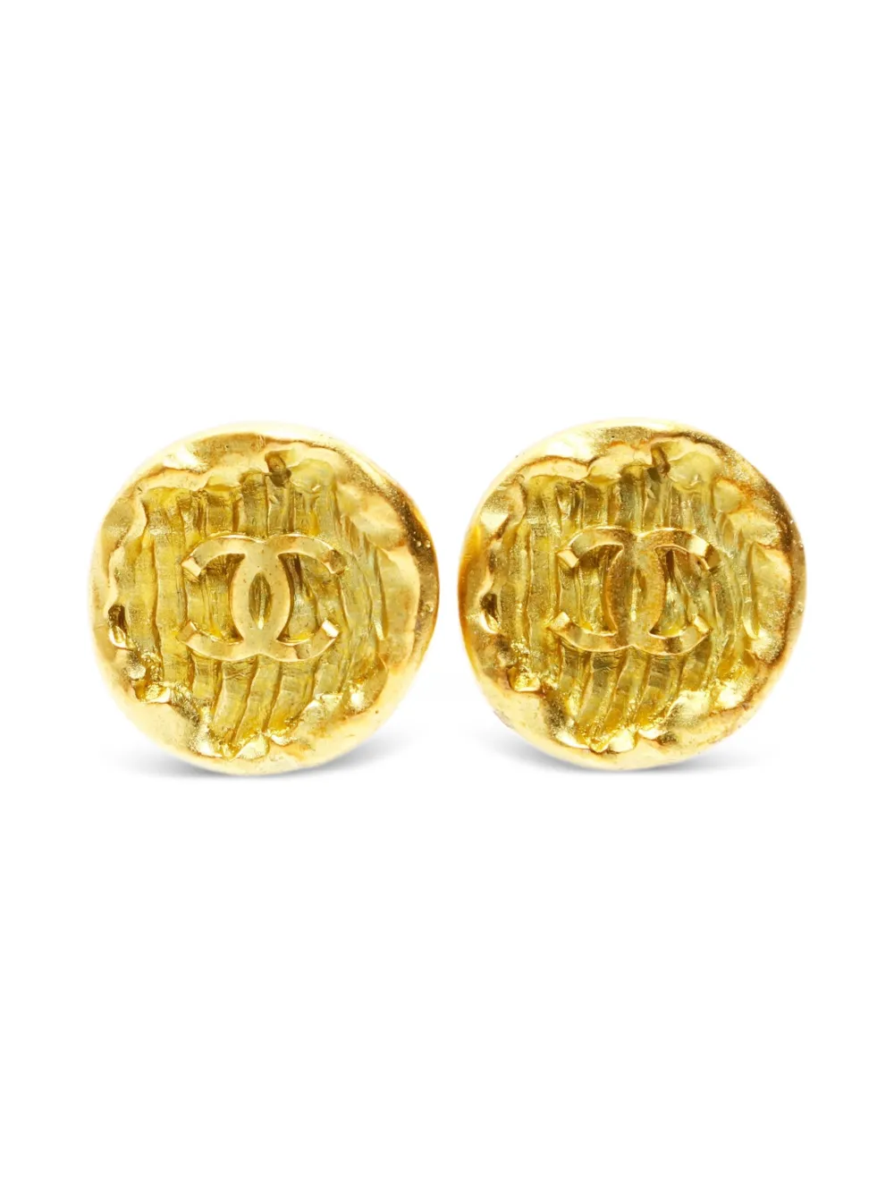 CHANEL Pre-Owned 1995 CC clip-on earrings - Oro