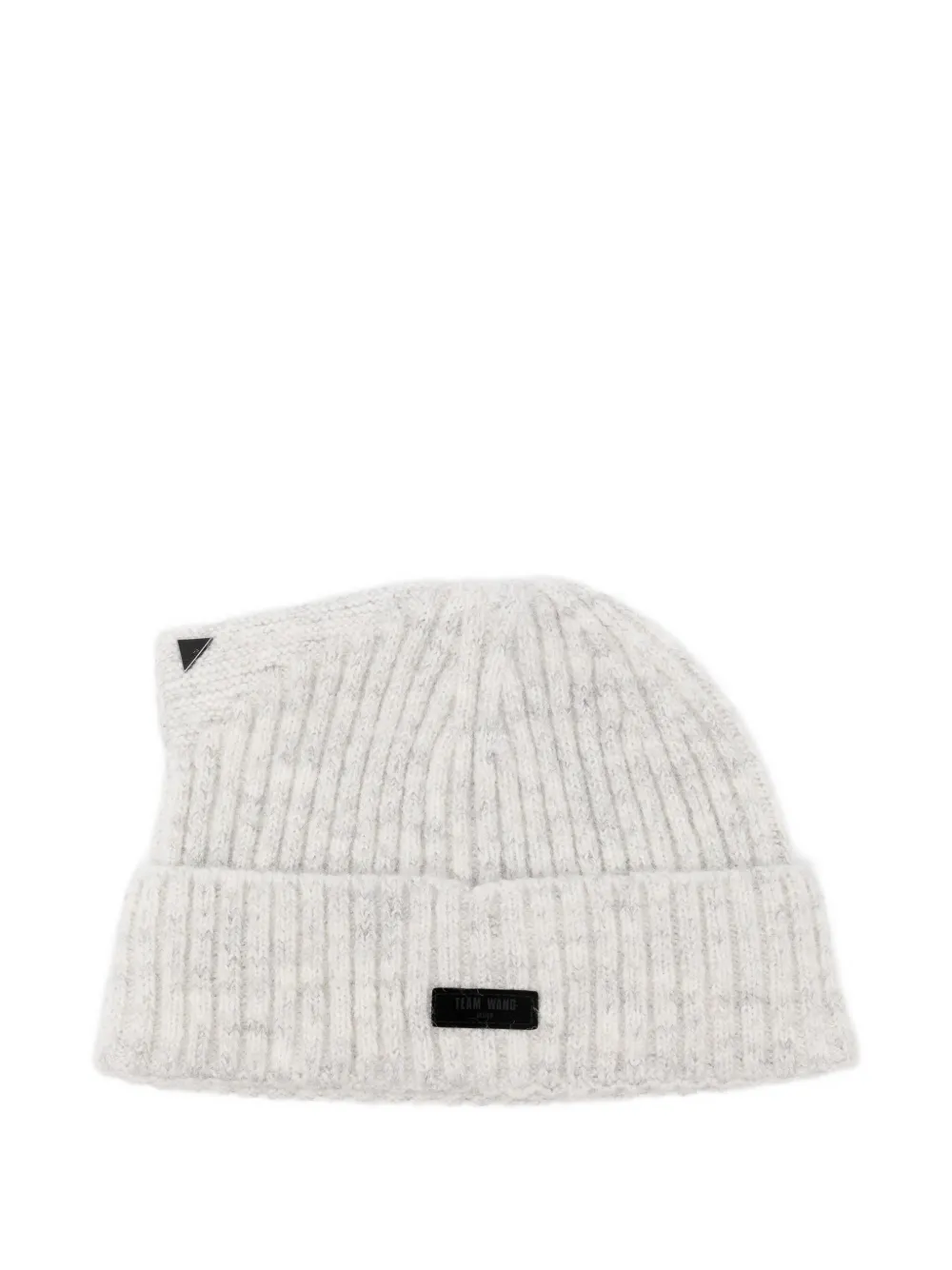 TEAM WANG design logo-patch beanie | Neutrals | Image 1