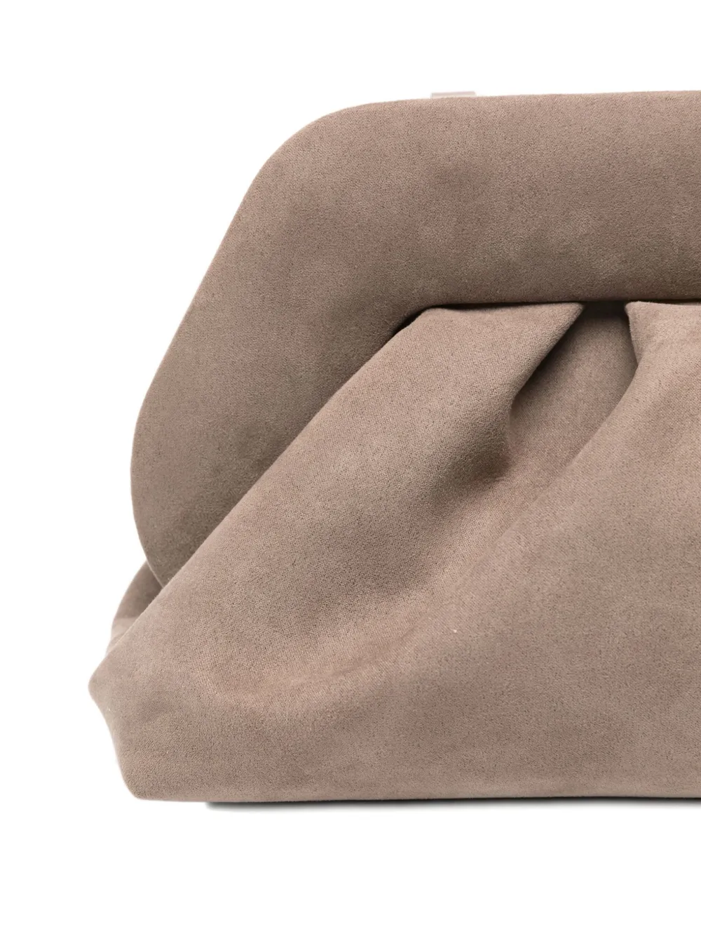 Themoirè Tia Ruched Clutch Bag In Neutral
