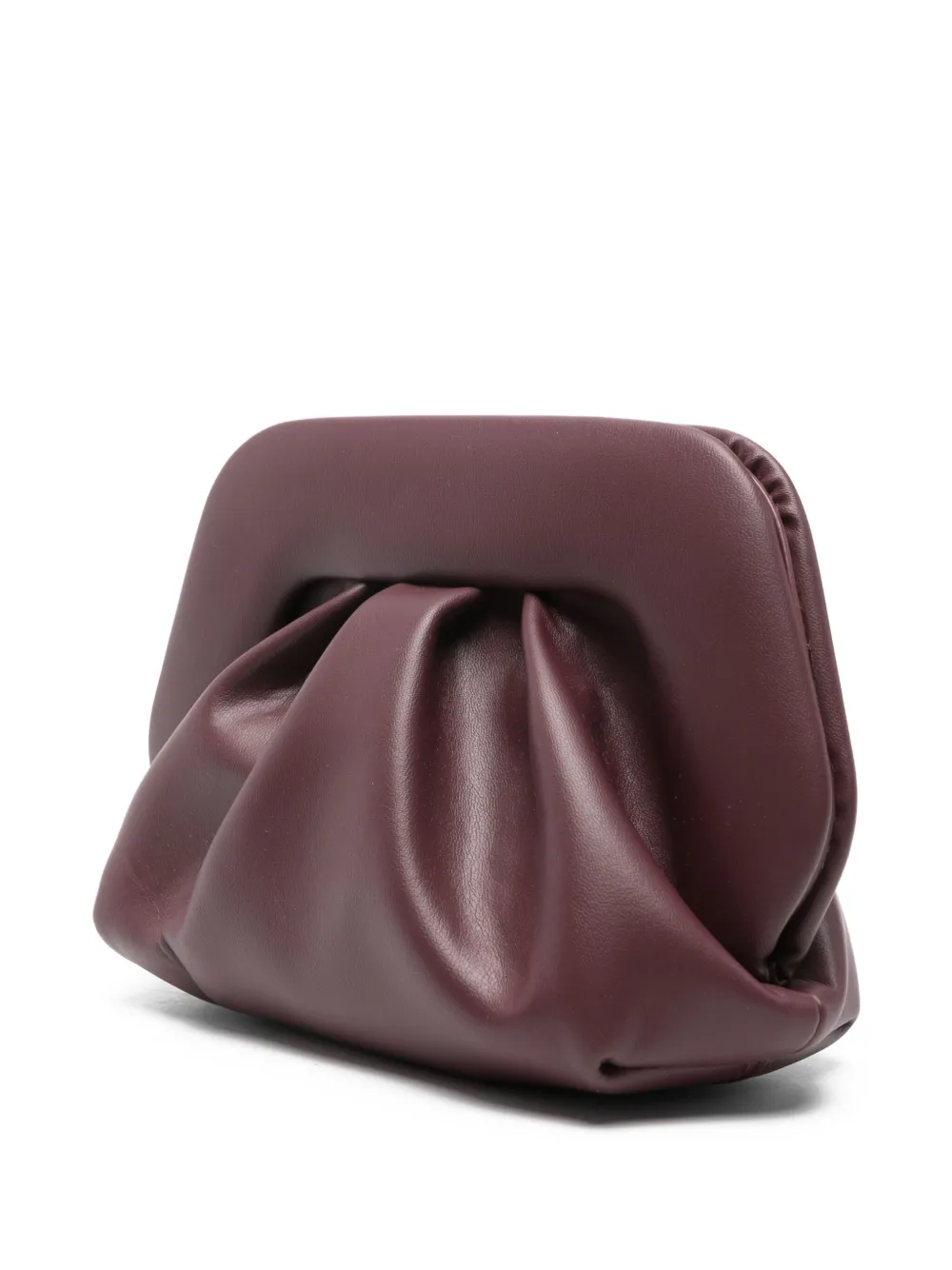 Themoirè Gathered Clutch Bag In Purple