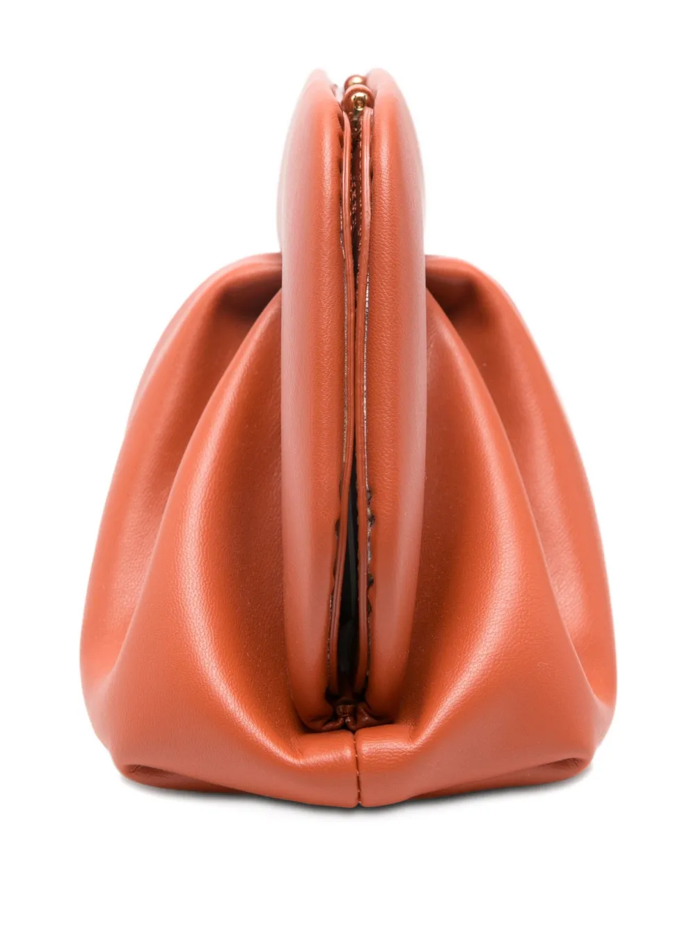 Themoirè Tia Ruched Clutch Bag In Orange