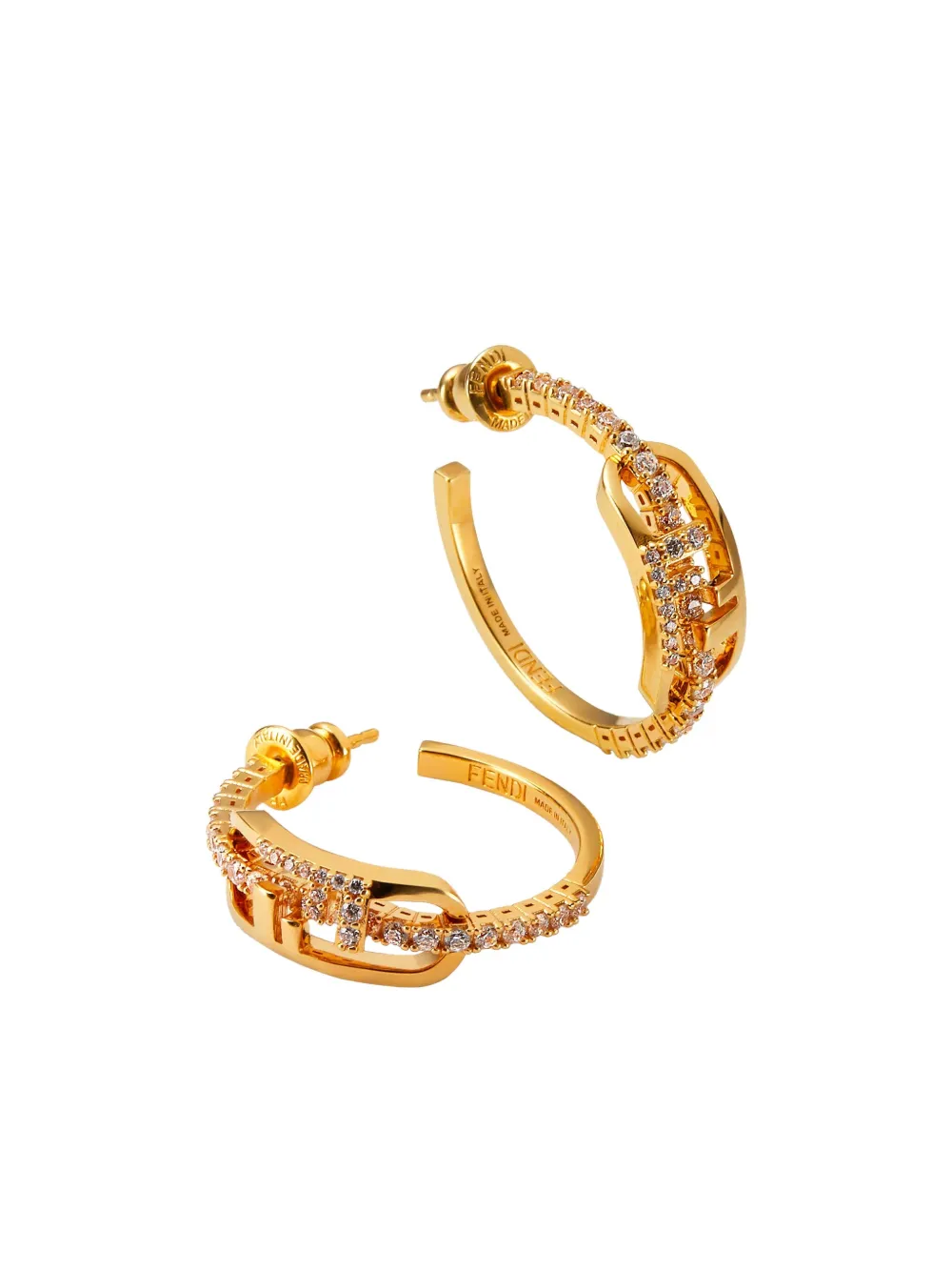 FENDI crystal-embellished earrings - Goud