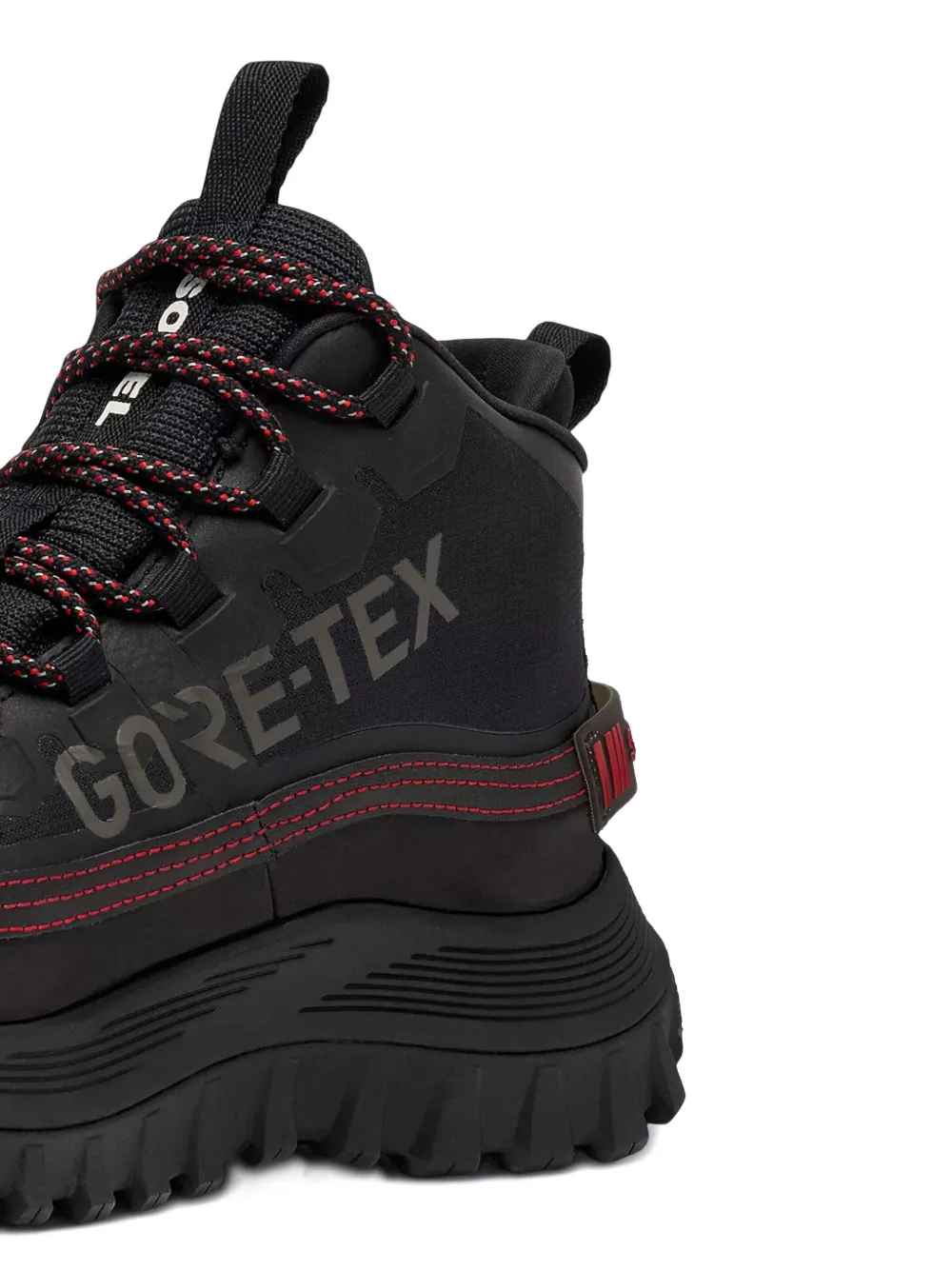 Sorel Lace-up Logo Patch Sneakers In Black