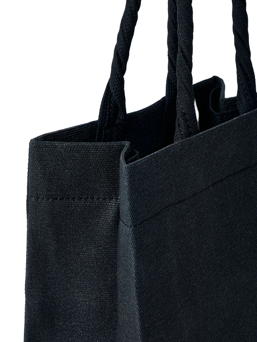 Issey Miyake Shopper met dubbel handvat en logoprint Zwart
