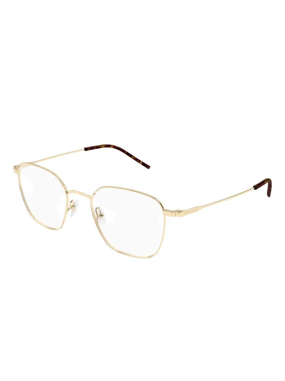 Saint Laurent Square-frame Glasses In Gold
