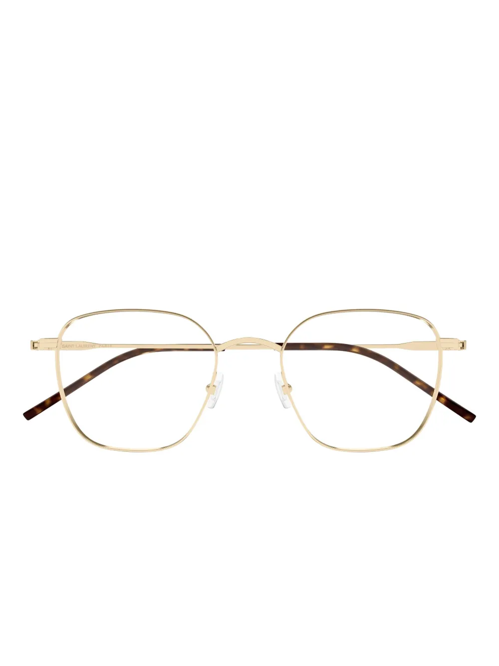 Saint Laurent Square-frame Glasses In Gold