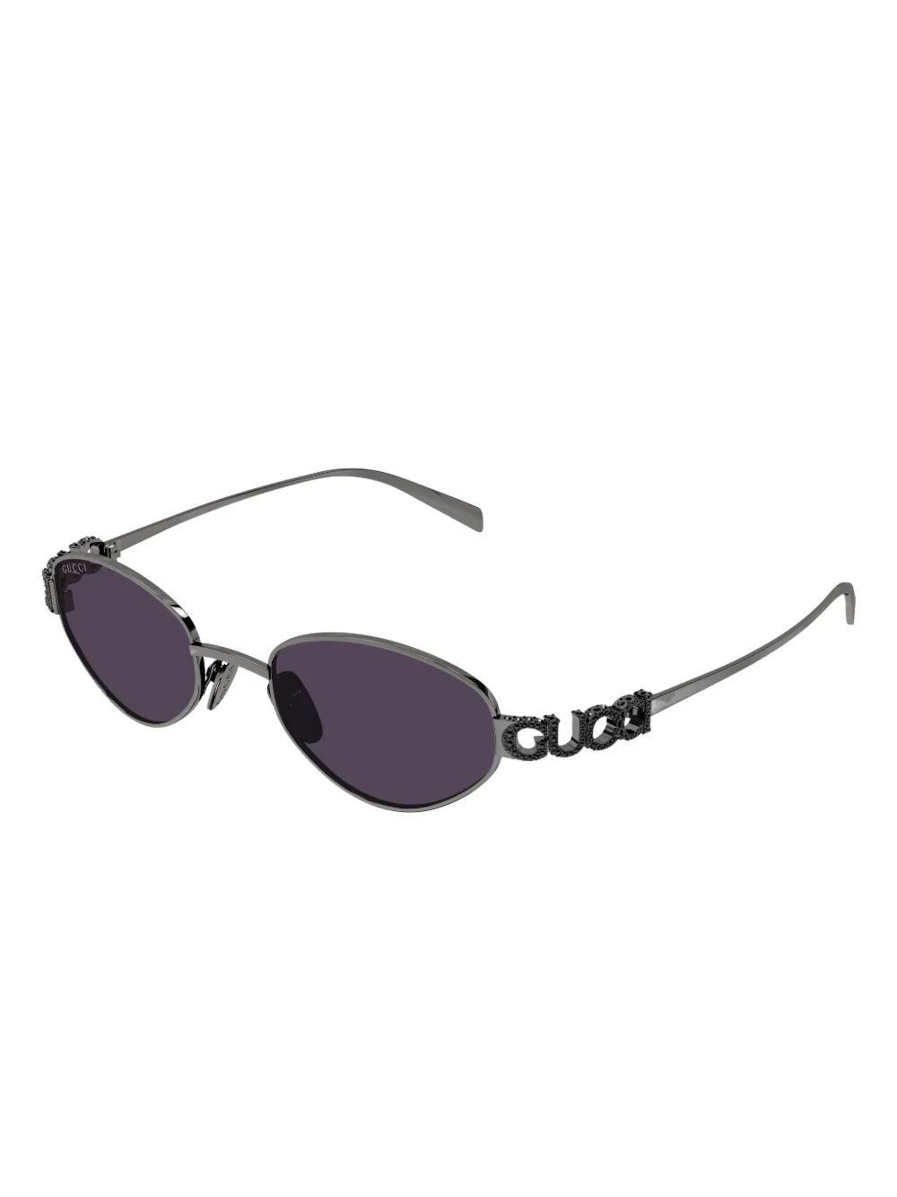 Gucci Eyewear Zonnebril met ovalen montuur - Grijs