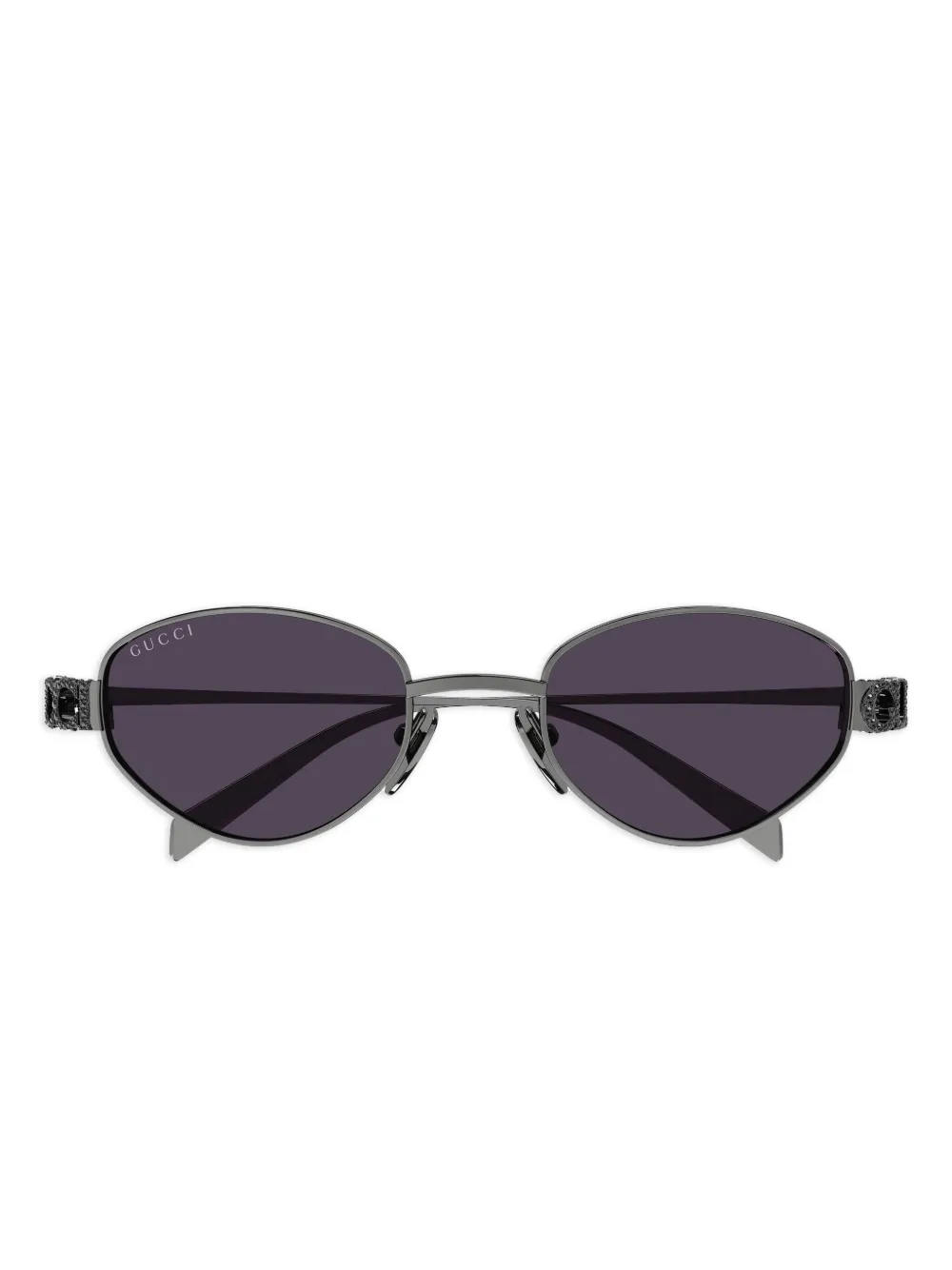Gucci Eyewear オーバルフレーム サングラス - グレー