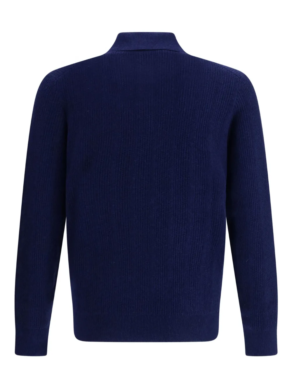 Brunello Cucinelli long-sleeve cashmere polo shirt - Blauw