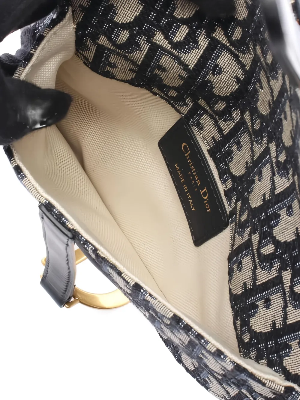 Pre-owned Dior 2010s Oblique Saddle Belt Bag In Blue