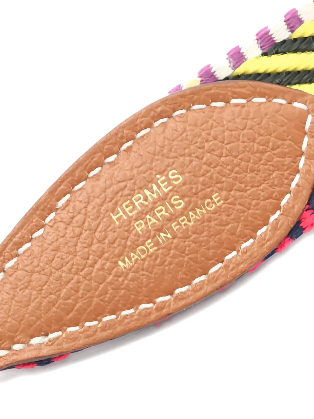Pre-owned Hermes 2010s Sangle Kaval Shoulder Strap In Yellow
