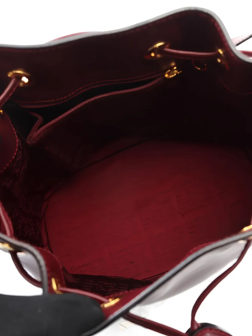 Pre-owned Cartier 2000s Must De Bucket Bag In Red