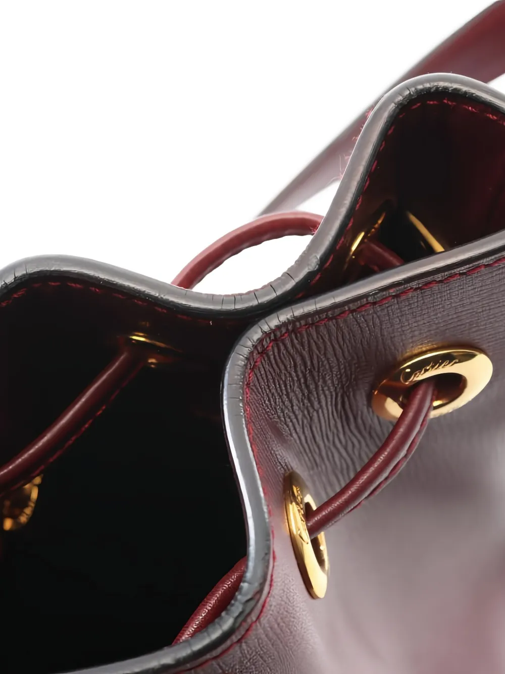 Pre-owned Cartier 2000s Must De Bucket Bag In Red