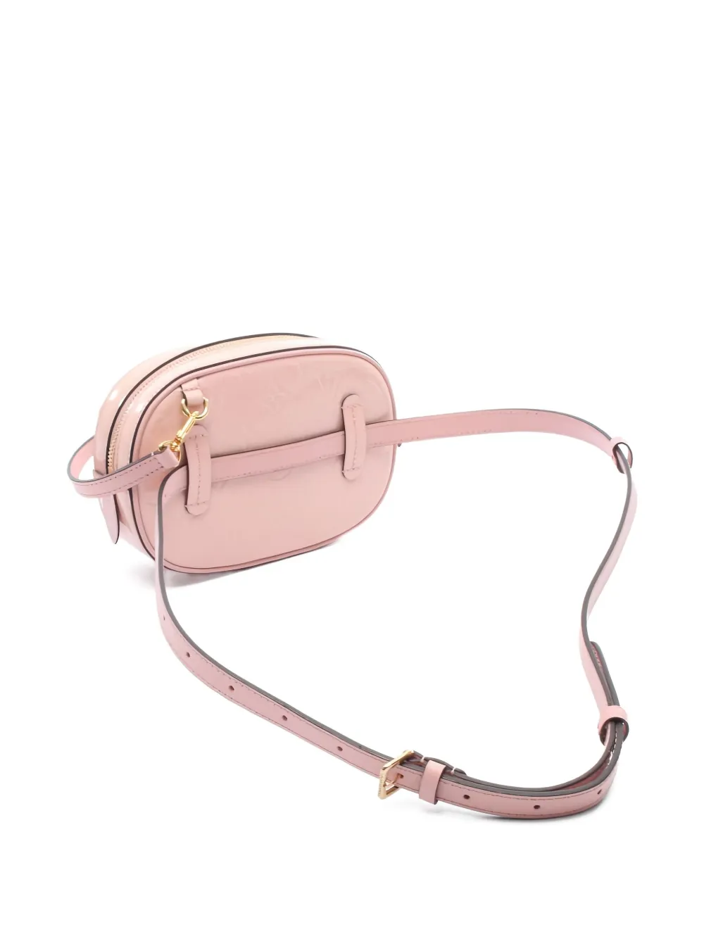 Pre-owned Louis Vuitton 2019 Monogram-embossed Leather Belt Bag In Pink