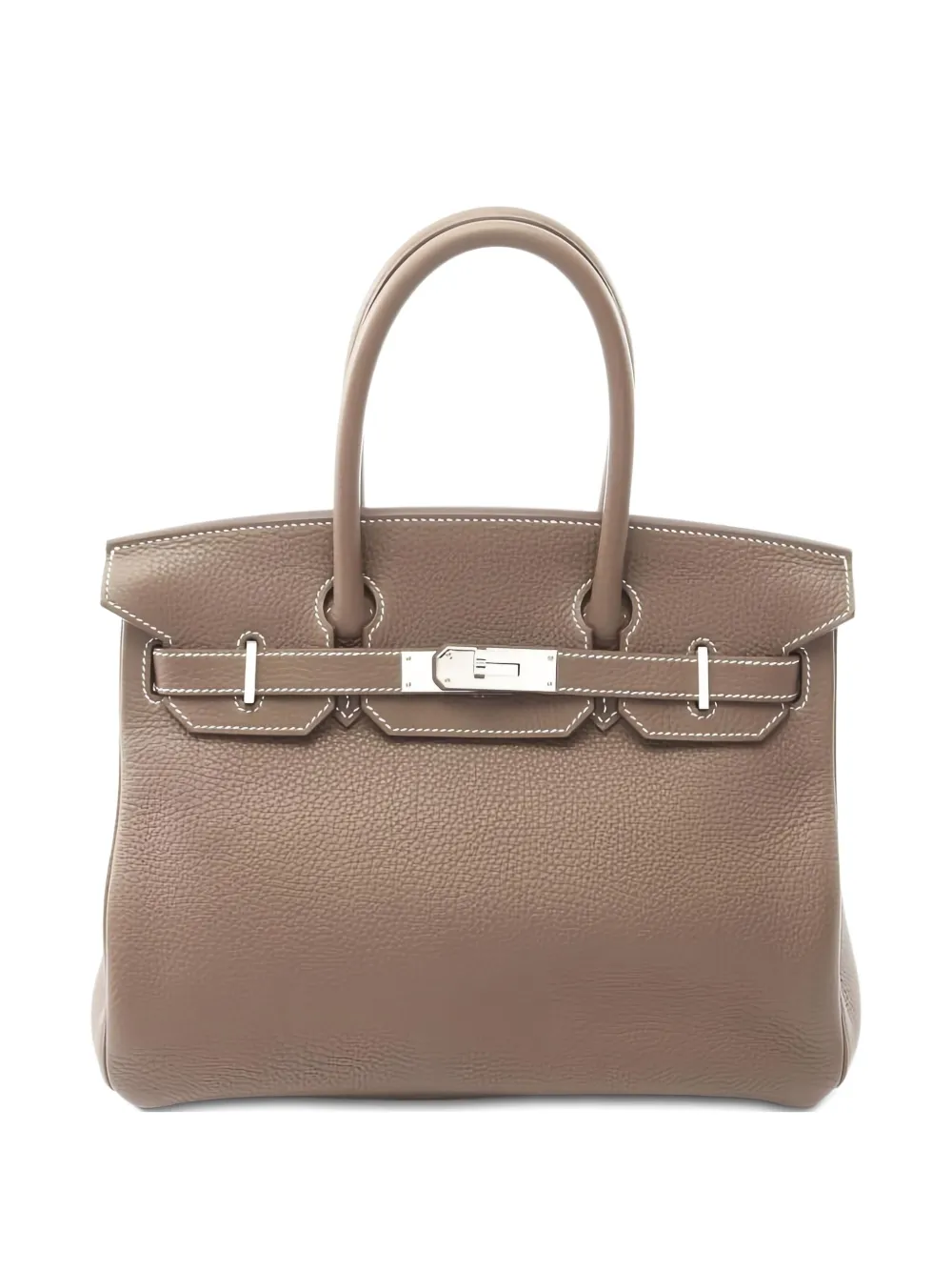 Pre-owned Hermes 2018 Birkin 30 Leather Tote Bag In Neutral
