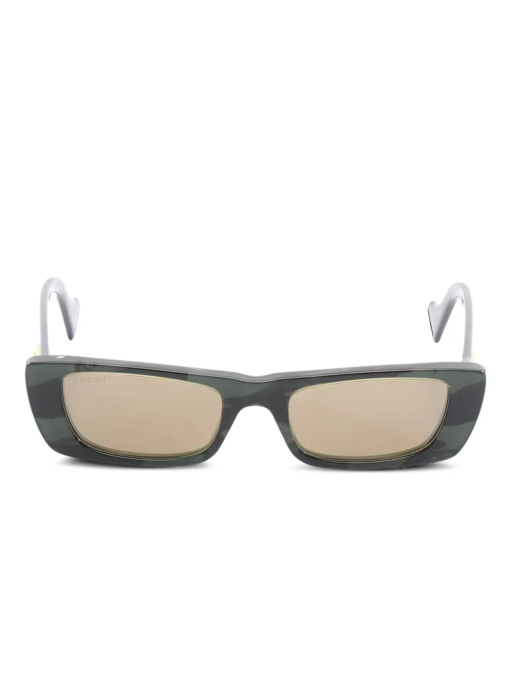 Gucci Pre-Owned 2020s GG rectangle sunglasses | Green | Image 1