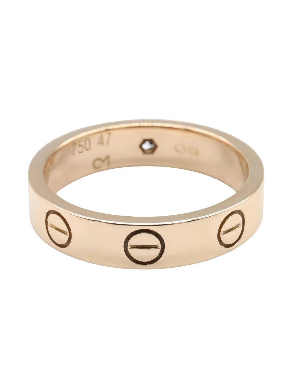 Pre-owned Cartier 2010s Mini Love Ring 1pd Ring In Pink