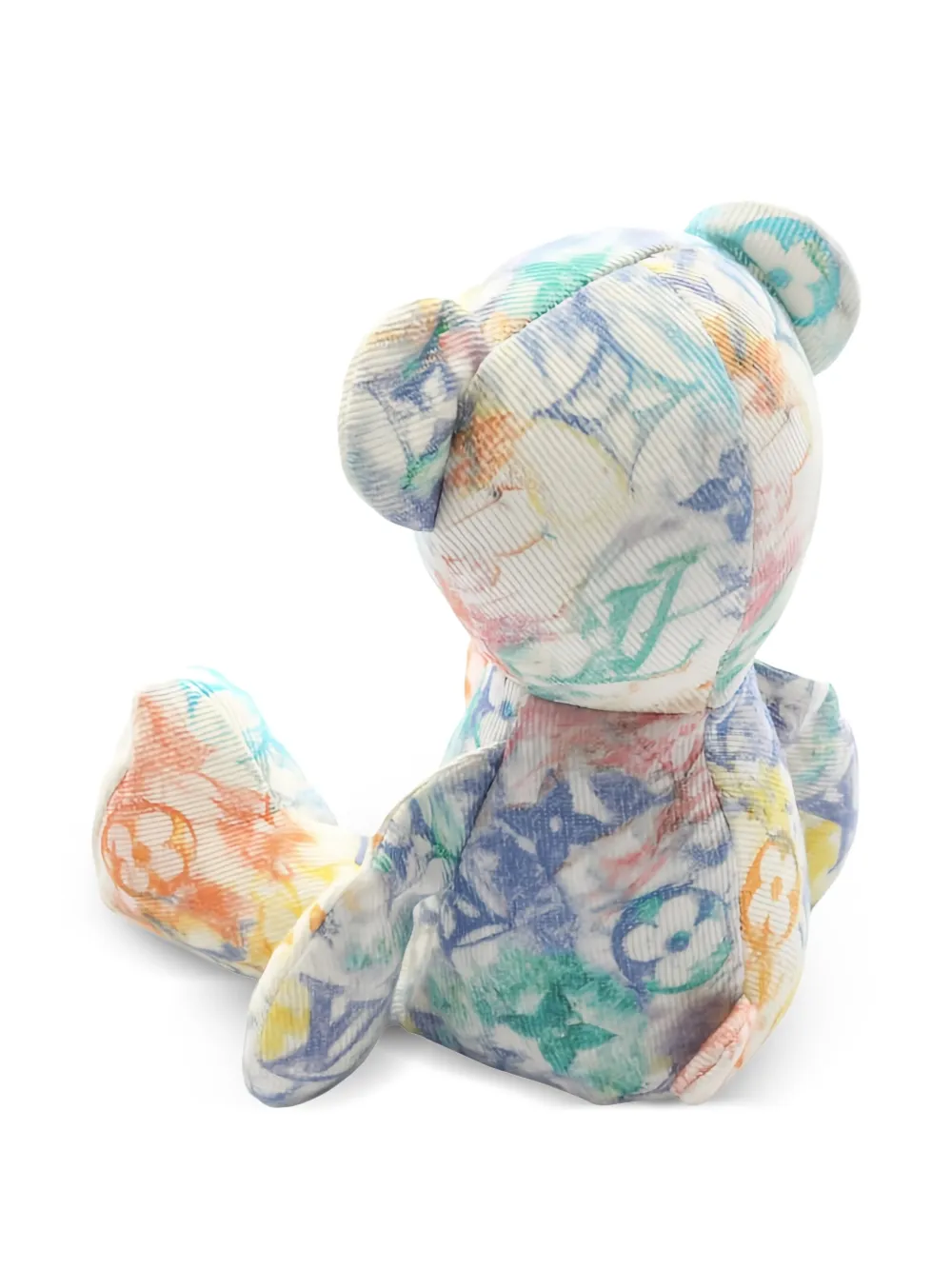 Pre-owned Louis Vuitton 2021 Doudou Louis Monogram Teddy Bear Stuffed Toy In White