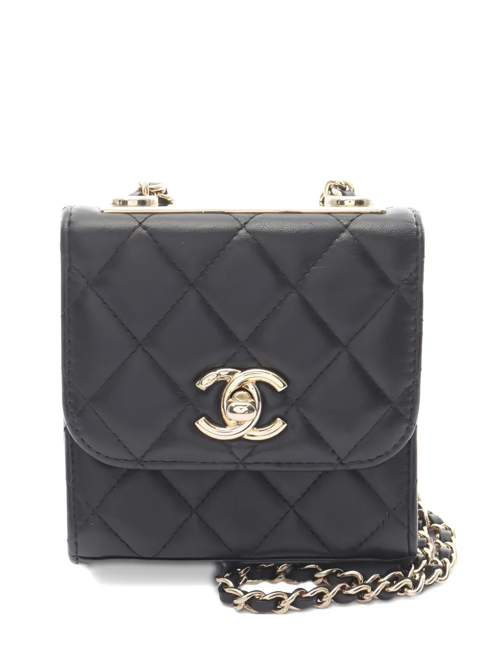 CHANEL Pre-Owned 2019 ミニ トレンディ ココマーク ショルダーバッグ - ブラック