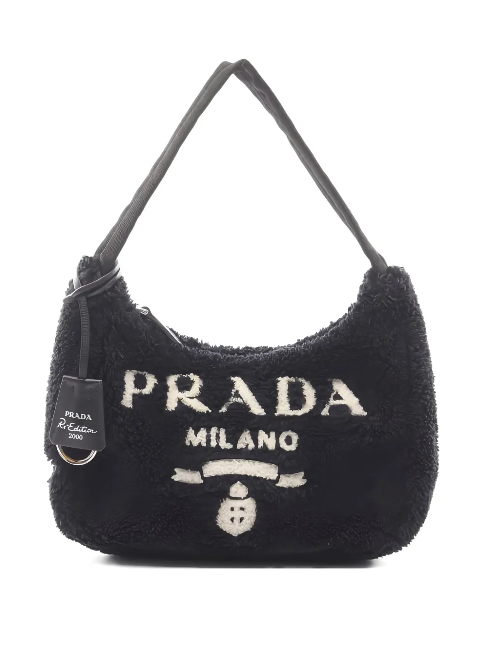 Prada Pre-Owned 2010s Re-Edition 2000 Spugna ハンドバッグ ミニ - ブラック Prada Pre-Owned 2010s Re-Edition 2000 Spugna ハンドバッグ ミニ - ブラック