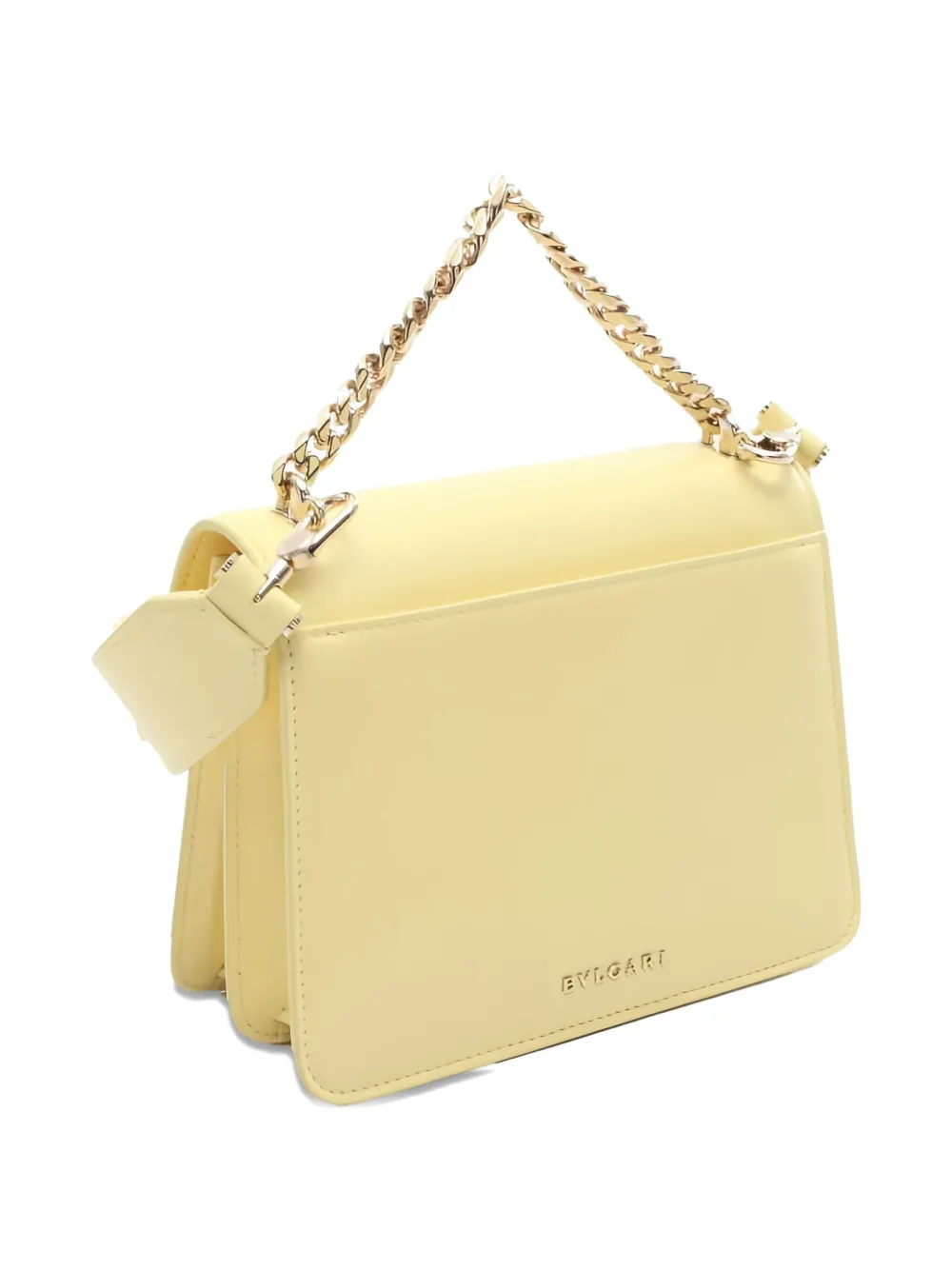 Pre-owned Bvlgari 2010s Serpenti Forever Leather Handbag In Yellow