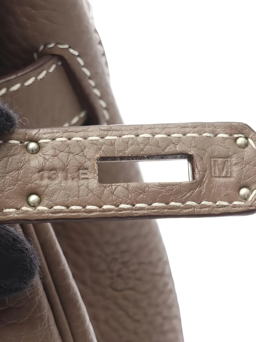 HERMES Pre-owned 2009 Clemence Leather Birkin 30 Handbag In Brown