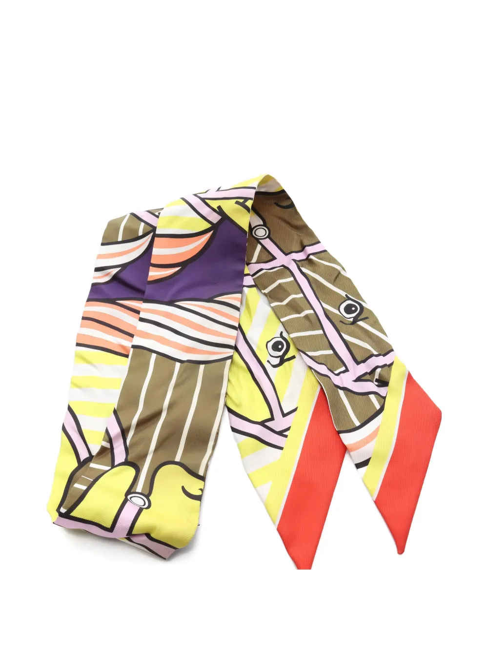 Hermès Pre-Owned 2000s Quadrige Bayadere scarf | Yellow | Image 1
