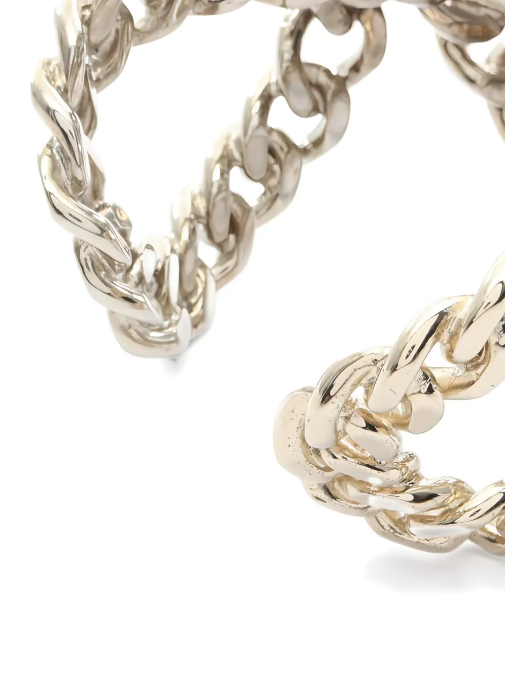 Pre-owned Dior 2010s Cd Crystal Chain Bangle In Silver