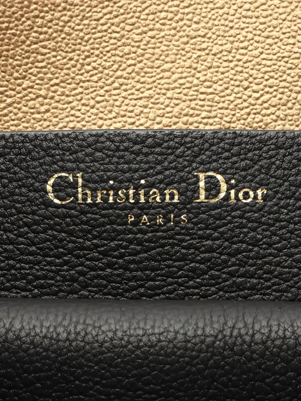 Pre-owned Dior 2000s Open Bar Leather Tote Bag In Black