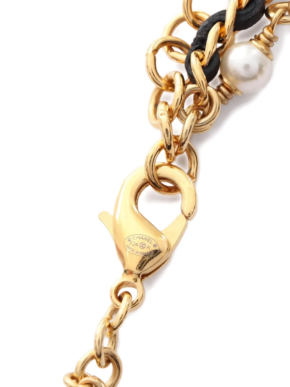 Pre-owned Chanel 1986-1988 Coco Mark Double Chain Choker In Gold