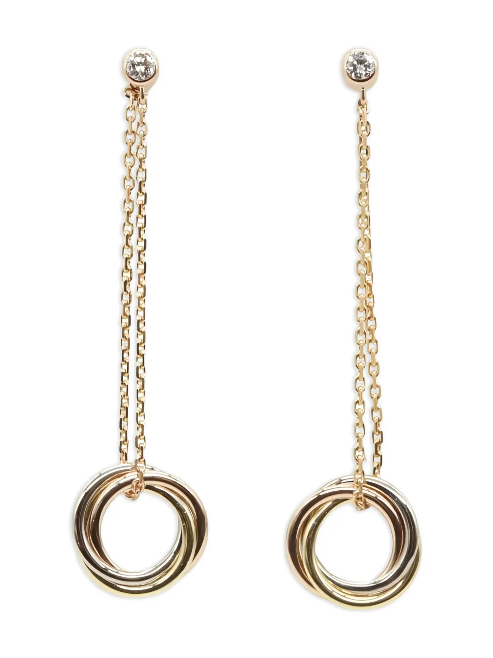 Cartier 2010s トリニティ ピアス 18Kイエローゴールド - ゴールドトーン