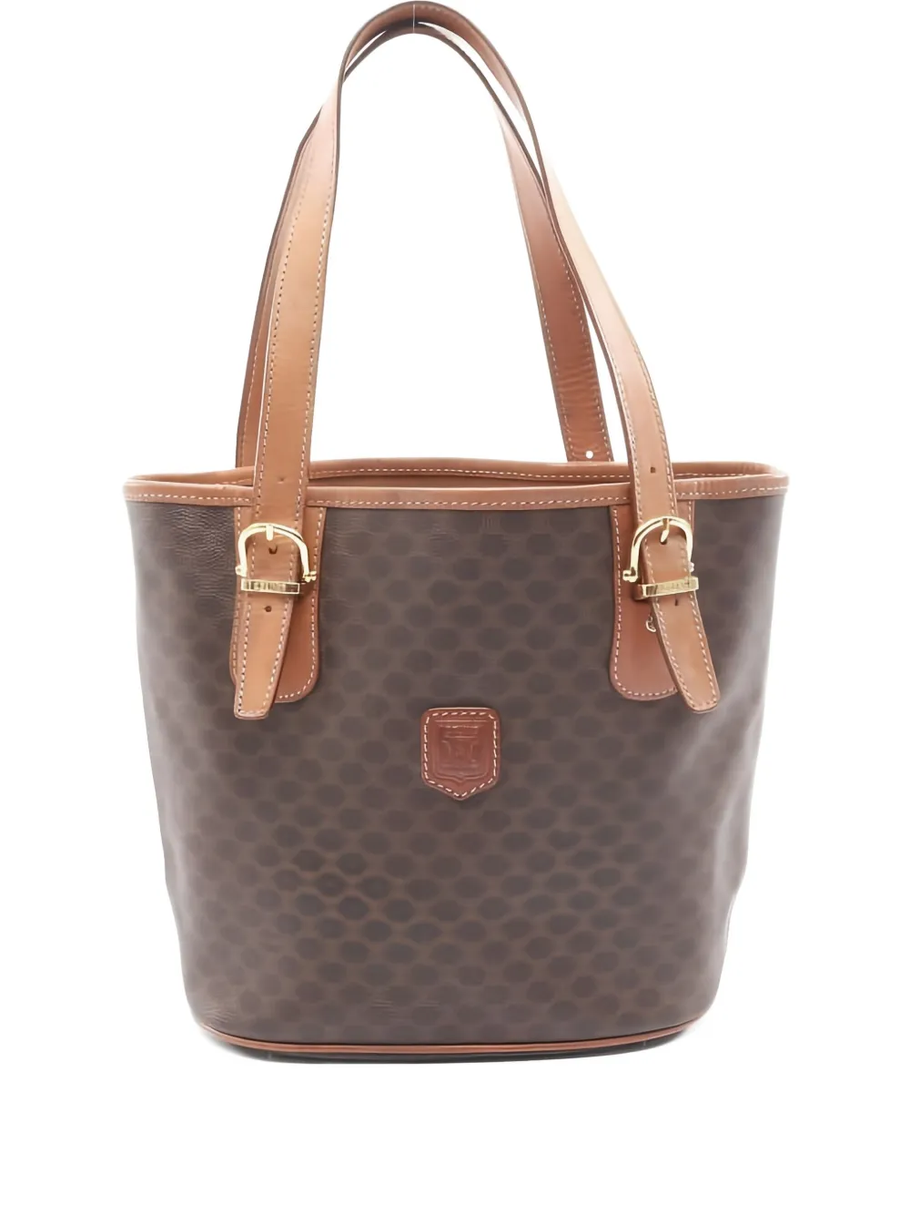 Celine Pre-Owned 2000s マカダム レザーショルダーバッグ - ブラウン Celine Pre-Owned 2000s マカダム レザーショルダーバッグ - ブラウン