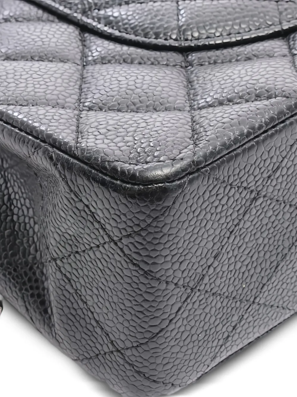 Pre-owned Chanel 2011 Matelassé W Flap Chain Shoulder Bag In Black