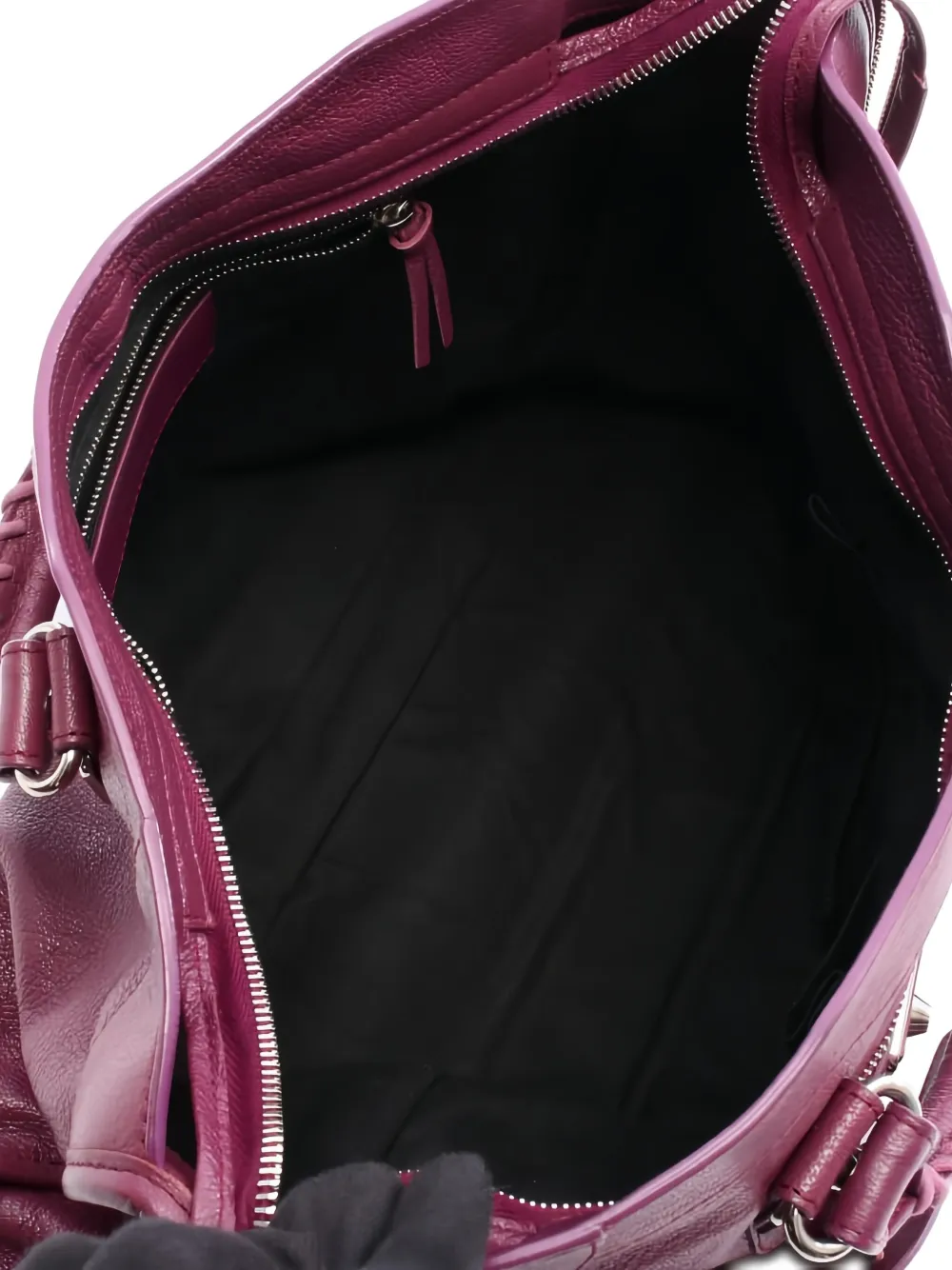 Pre-owned Balenciaga 2010s Le City Metallic Edge Tote Bag In Purple