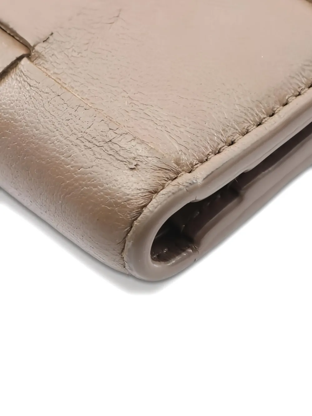 Pre-owned Bottega Veneta 2000's Intrecciato Bi-fold Leather Wallet In Brown