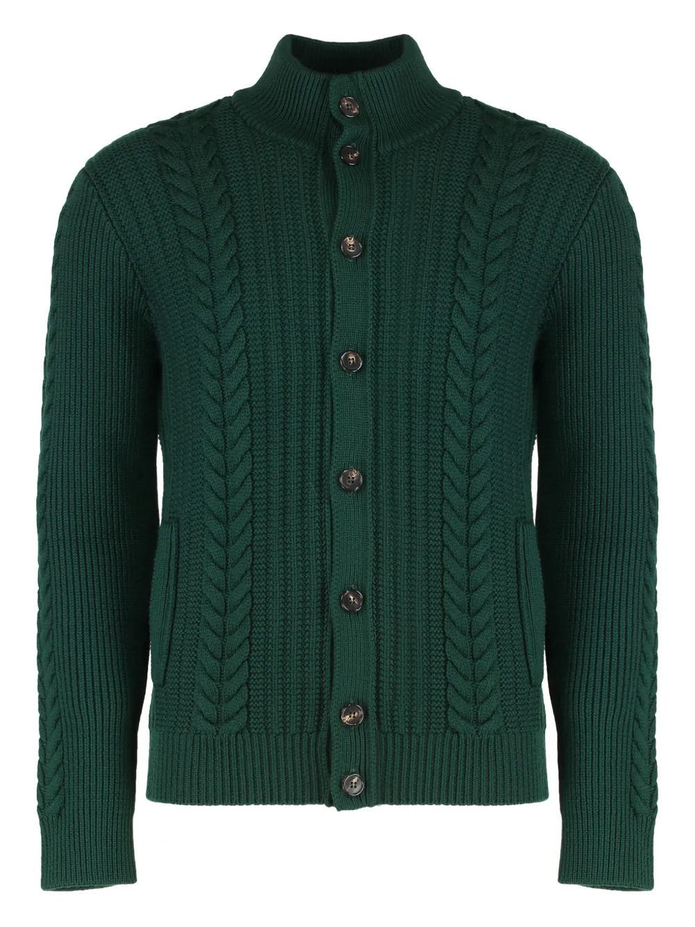 slowear buttoned pockets virgin-wool cardigan | grön | Image 1