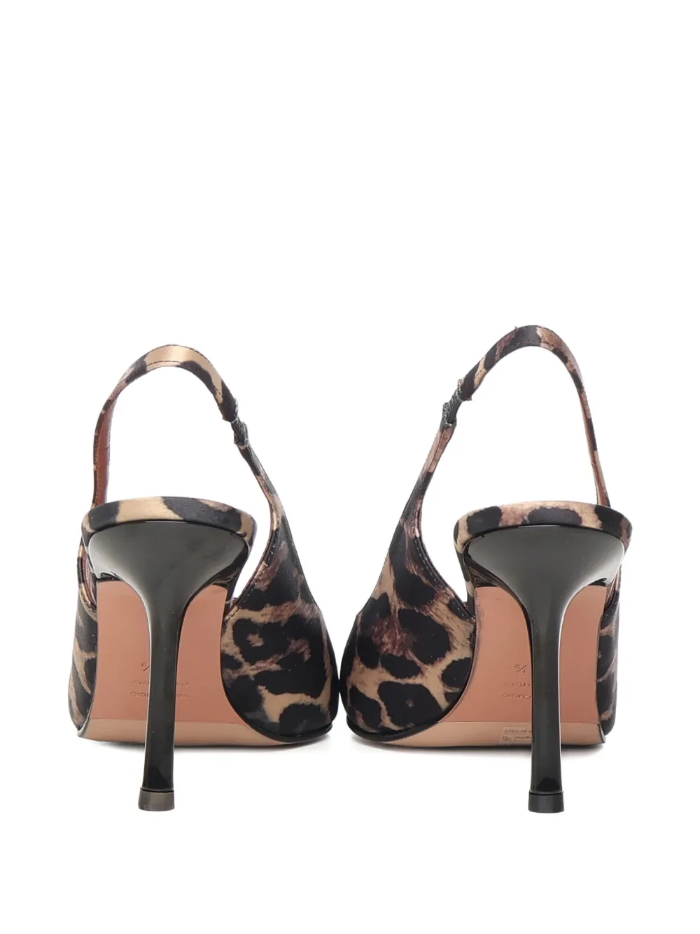 Giuliano Galiano 90 mm Holly slingback pumps met puntige neus Bruin