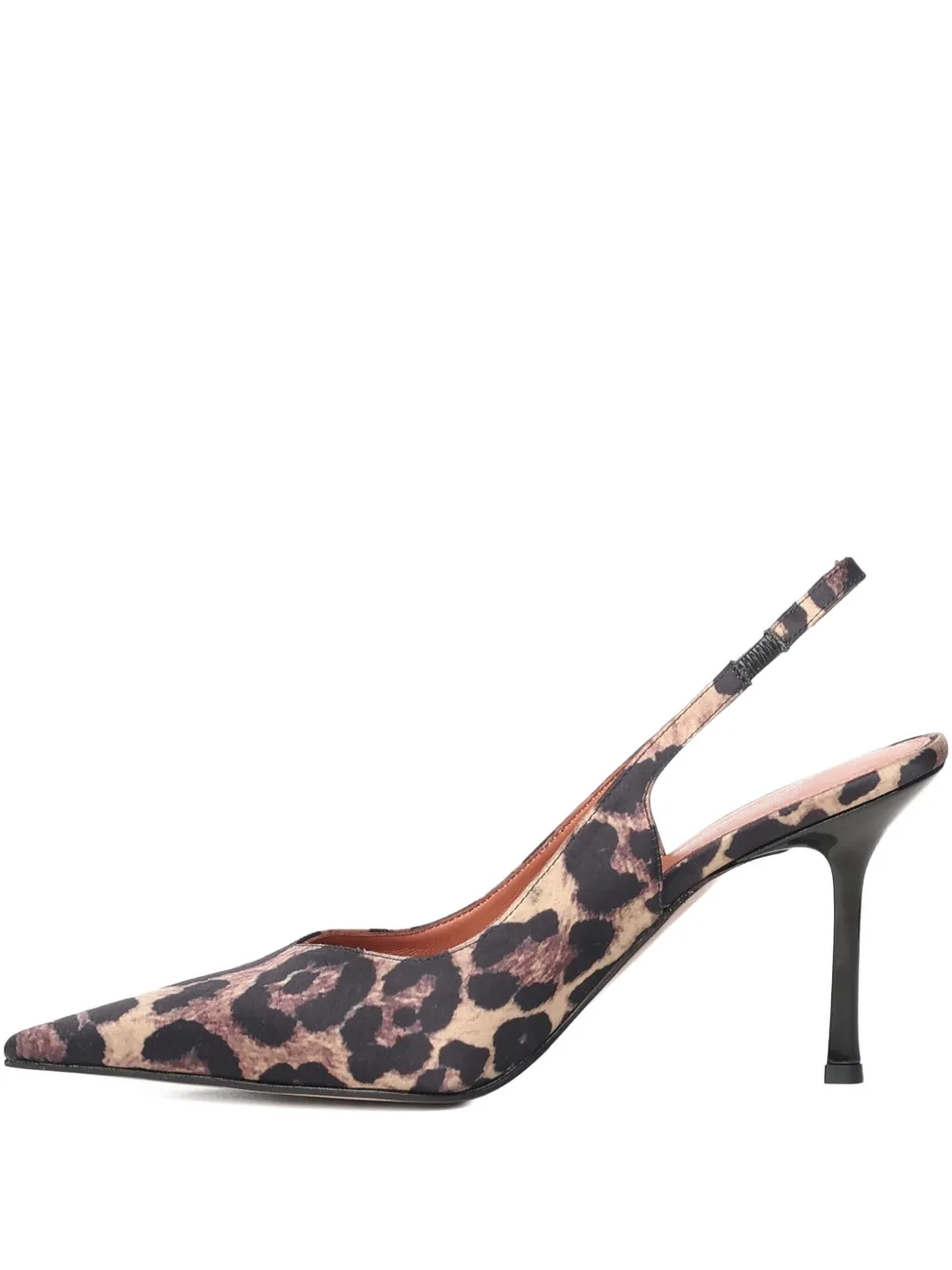 Giuliano Galiano 90 mm Holly slingback pumps met puntige neus Bruin