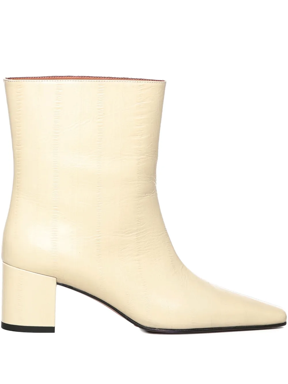 Giuliano Galiano 60 mm Stefy leren enkellaarzen Beige