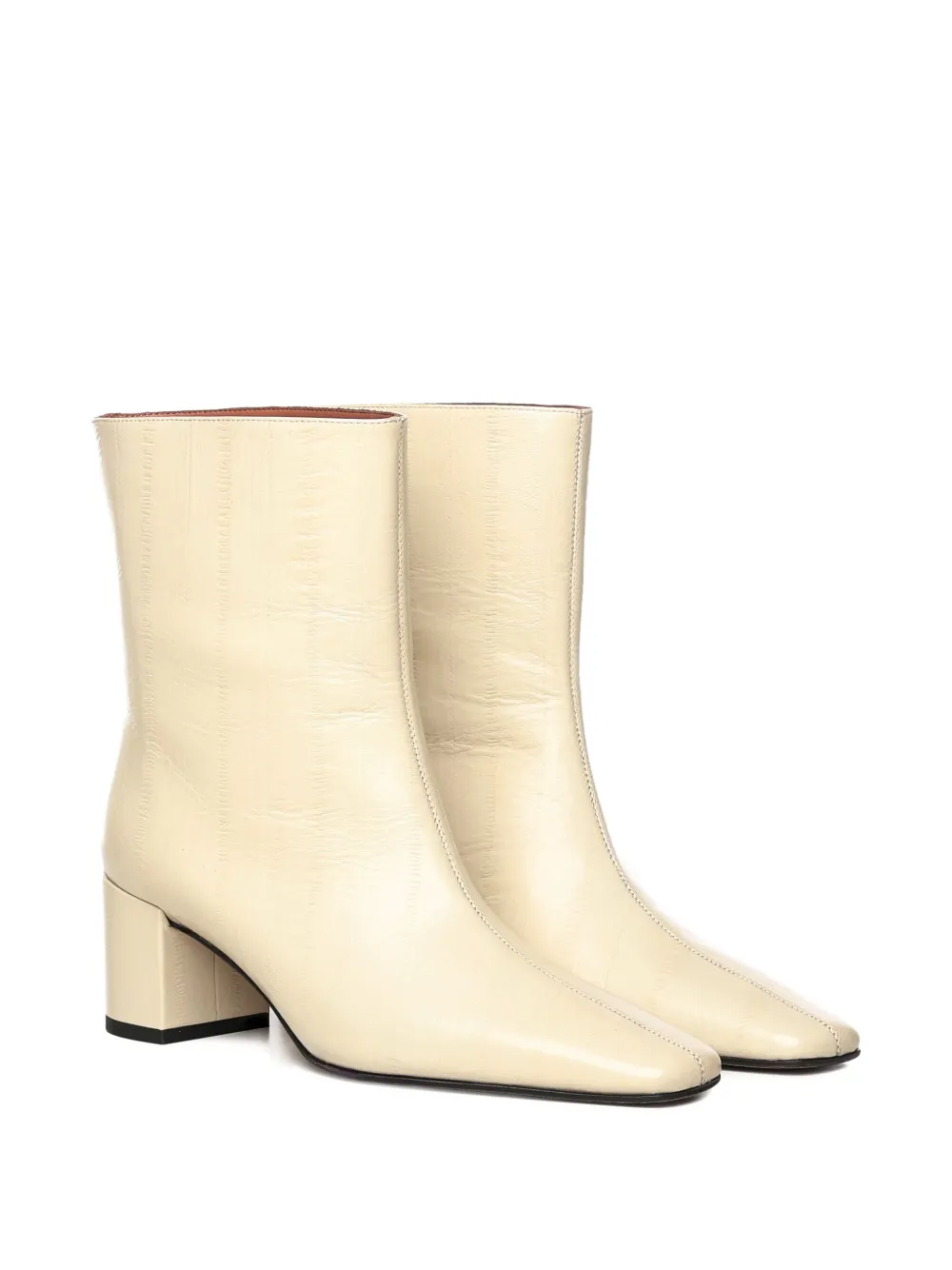 Giuliano Galiano 60 mm Stefy leren enkellaarzen Beige