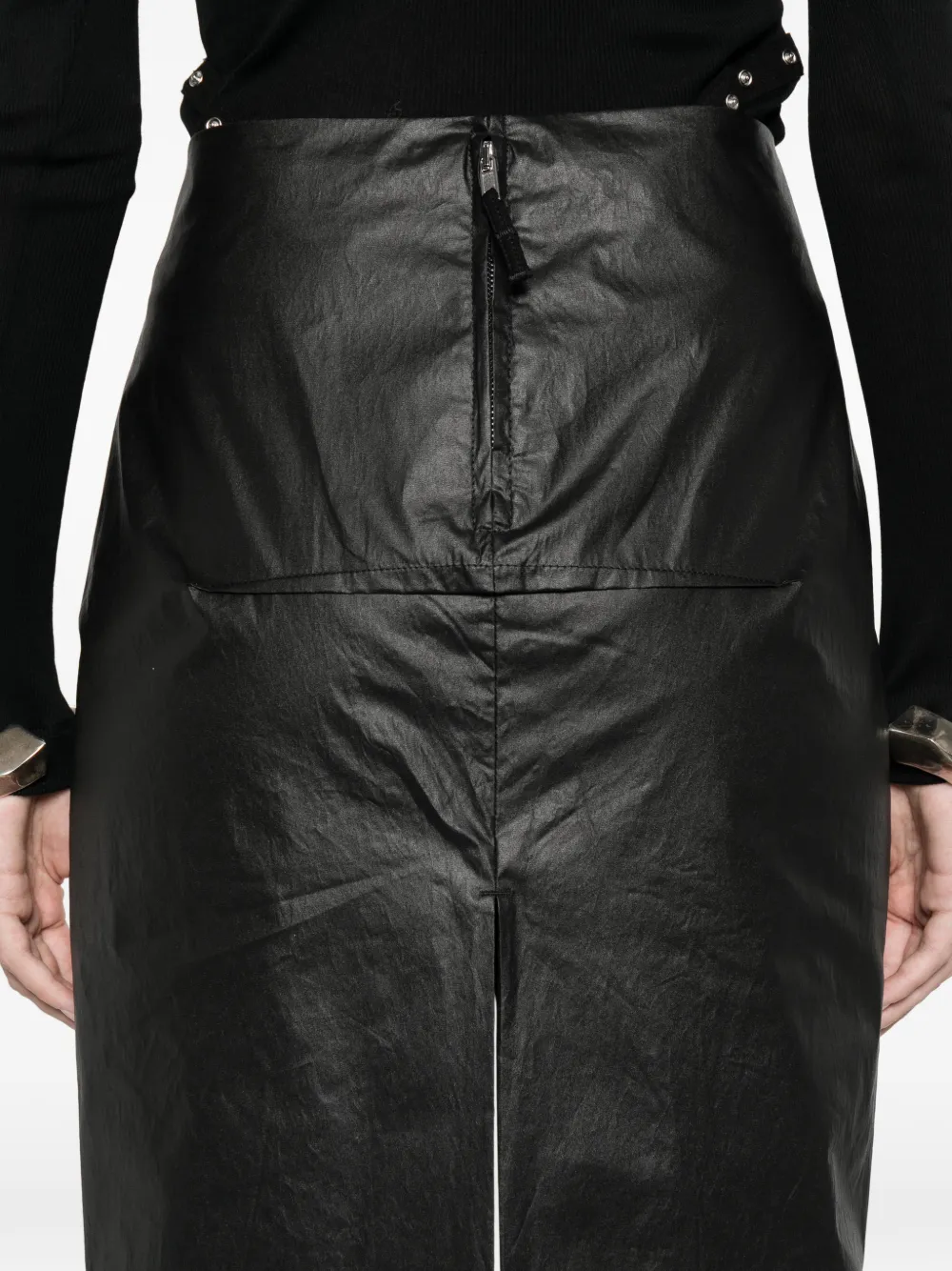 Rick Owens Sliced Maxi Skirt In Black