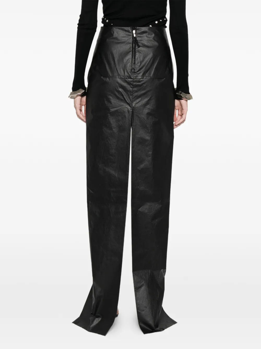 Rick Owens Sliced Maxi Skirt In Black