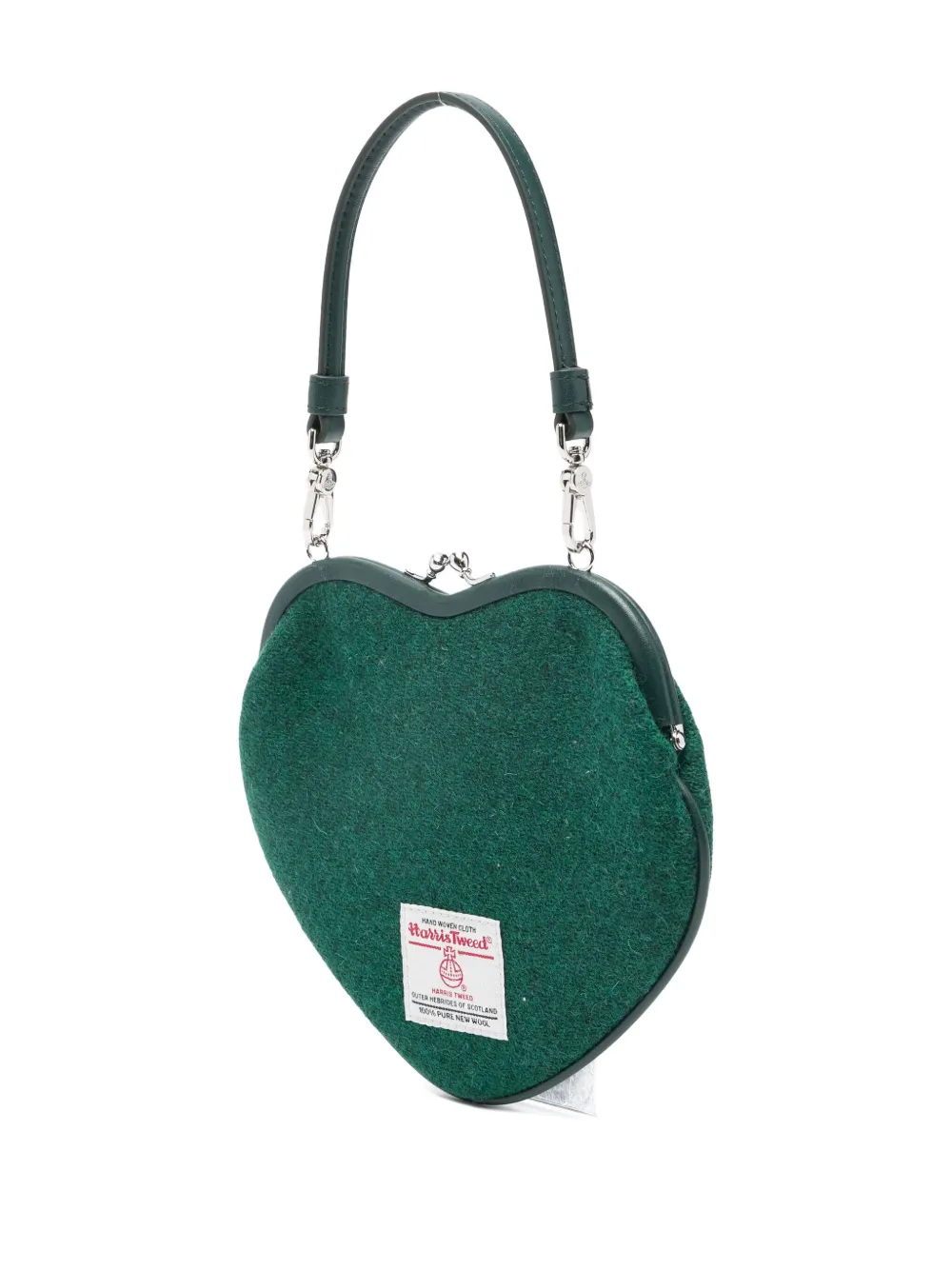 Vivienne Westwood Belle Heart Appliqué Clutch Bag In Green