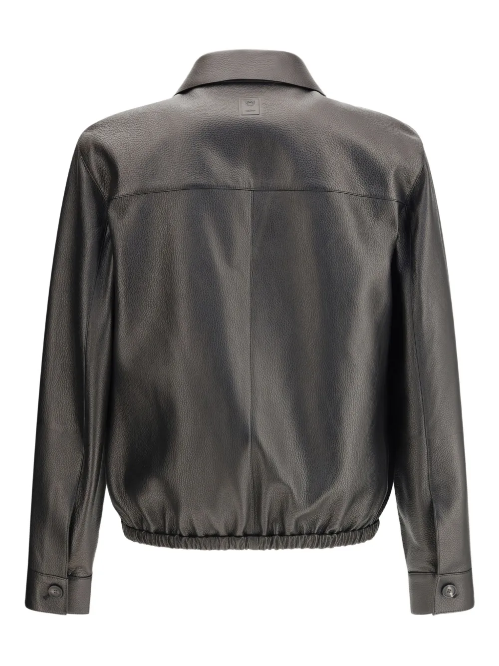 Ferragamo Hemdjacke mit Reißverschluss am Kragen | Lederjacken | Image 2